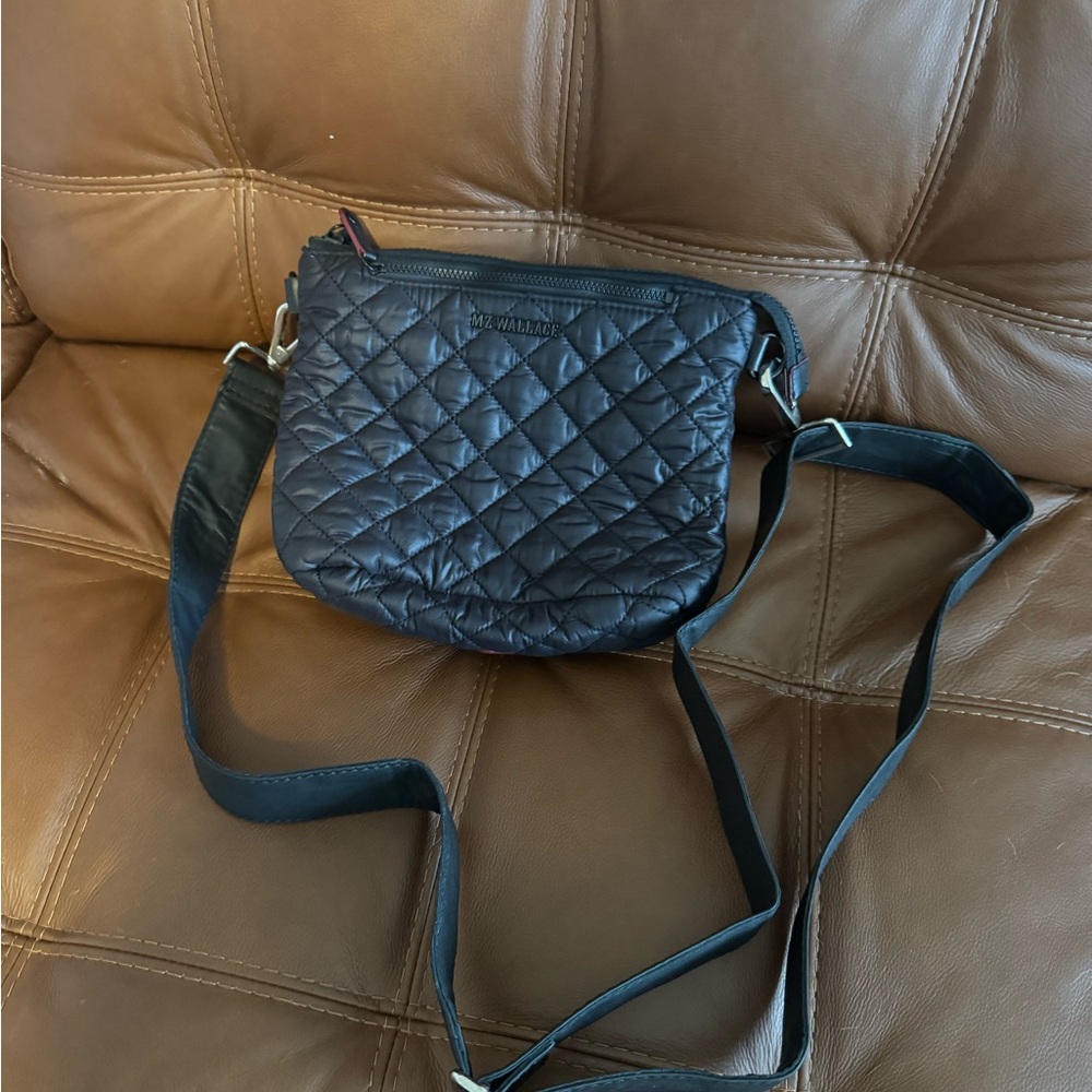 MZ WALLACE Black Quilted Crossbody Bag